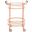 Sienna 2 Tier Round Bar Cart in Rose Gold