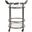 Sienna Gun Metal 2 Tier Round Bar Cart