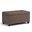 Sienna Linen Look Fabric Storage Ottoman Bench In Fawn Brown