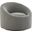 Sienna Modern Swivel Base Barrel Chair In Grey