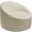 Sienna Modern Swivel Base Barrel Chair In Ivory