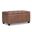 Sienna Vegan Faux Leather Storage Ottoman Bench In Distressed Saddle Brown