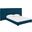 Sierra Azure Queen Upholstered Fabric Platform Bed