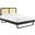 Sierra Cane and Wood Full Platform Bed With Angular Legs In Black