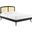 Sierra Cane and Wood Full Platform Bed With Splayed Legs In Black