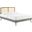 Sierra Cane and Wood Full Platform Bed With Splayed Legs In Gray