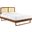 Sierra Cane and Wood King Platform Bed With Angular Legs In Walnut