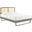 Sierra Cane and Wood Queen Platform Bed With Angular Legs In Gray