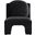 Sigma Velvet Accent Chair In Black Velvet