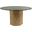 Signature Designs Trunk Segment Round Dining Table with Glass Top In Gold