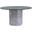 Signature Designs Trunk Segment Round Dining Table with Glass Top In Silver Leaf