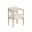 Sigrid Dining Armchair In Light Oak and Monument Oatmeal