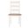 Silio Ladder Back Dining Chair Set of 2 in White and Natural