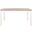 Silio Rectangle Dining Table in White and Natural