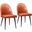 Silloth Armless Dining Chair Set of 2 In Brown