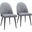 Silloth Armless Dining Chair Set of 2 In Gray