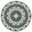 Silra Medallion Hand-Hooked Wool Area Rug In Blue and Green