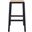 Silus Backless Cane Bar Stool in Black and Natural