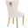 Simba Gold 2 Piece Dining Chair Finish With Velvet Fabric In Beige