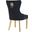Simba Gold 2 Piece Dining Chair Finish With Velvet Fabric In Black