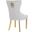 Simba Gold 2 Piece Dining Chair Finish With Velvet Fabric In Light Gray