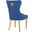 Simba Gold 2 Piece Dining Chair Finish With Velvet Fabric In Navy