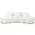 Simona Collection Curved Sofa with 3 Pillows In Ivory and Gold