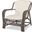 Simone Lounge Chair In Mink and Flax