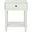 Siobhan Shady White Accent Table with Storage Drawer