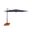 Skye 8.6' Square Umbrella with Cross Bar Stand In Navy and Bronze