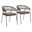 Skye Dining Chair Set of 2 In Brown