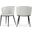 Skylar Vegan Leather Dining Chair Set of 2 In White/Matte Black