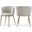 Skylar Velvet Dining Chair Set of 2 In Cream/Brushed Gold
