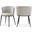 Skylar Velvet Dining Chair Set of 2 In Cream/Matte Black