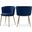 Skylar Velvet Dining Chair Set of 2 In Navy