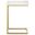 Skyler C Side Table with Genuine Marble Top In White and Gold