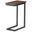 Skyler Solid Mango and Metal C Side Table In Dark Cognac Brown