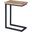 Skyler Solid Mango and Metal C Side Table In Natural and Charcoal