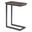 Skyler Solid Mango and Metal C Side Table In Walnut Brown and Black