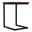 Skyler Solid Mango and Metal Wide C Side Table In Walnut Brown and Black
