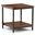 Skyler Solid Mango Wood End Table In Dark Cognac Brown