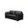 Skyline Leather Smart Queen Sleeper Sofa with Memory Foam Mattress In Black