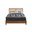 Slat Back Solid Wood Full Bed Frame In Brown