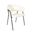 Slate Vegan Leather Metal Armchair Set of 2 In Ivory