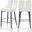 Sleek Velvet Stool Set of 2 In Cream