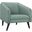 Slide Upholstered Fabric Armchair In Laguna