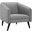 Slide Upholstered Fabric Armchair In Light Gray