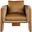 Sloan Velvet Accent Chair In Saddle