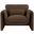 Sloan Velvet Fabric Chair In Brown