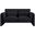 Sloan Velvet Fabric Loveseat In Black